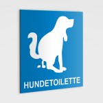 Aufkleber und Dekore - Hinweis und Verbotsaufkleber - Schilder Shop - Schilder und Werbeplanen - Hundewarnschilder Achtung, Vorsicht Hund - Hundeaufkleber und Hundeschilder Shop! - HUNDETOILETTEN Schild 