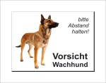 Aufkleber und Etiketten Shop - Hinweis und Verbotsaufkleber - Schilder Shop - Schilder und Magnetfolien - Hundewarnschilder Achtung, Vorsicht Hund - Hundeaufkleber und Hundeschilder Shop - Schäferhund Schild -  Vorsicht Wachhund!