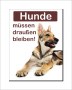 Aufkleber und Etiketten Shop - Hinweis und Verbotsaufkleber - Schilder Shop - Schilder und Magnetfolien - Hundewarnschilder Achtung, Vorsicht Hund - Hundeaufkleber und Hundeschilder Shop! - Hunde müssen draußen bleiben Schild