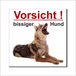 Aufkleber und Etiketten Shop - Hinweis und Verbotsaufkleber - Schilder Shop - Schilder und Magnetfolien - Hundewarnschilder Achtung, Vorsicht Hund - Hundeaufkleber und Hundeschilder Shop! - Schild - Vorsicht bissiger Hund!