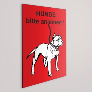 Hunde bitte an die Leine! Schild - Leinenpflicht!