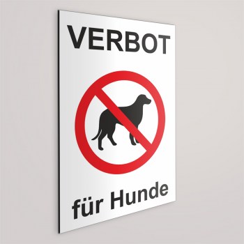  Schild - Verbot für Hunde - Hunde Verboten Schild