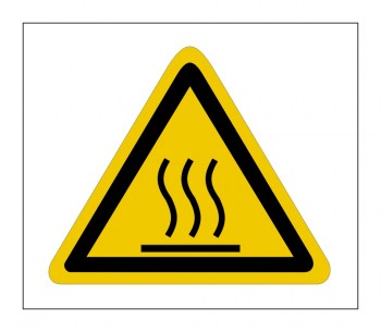 Gefahrenhinweis Schild, Verbrennungsgefahr durch starke Hitze!