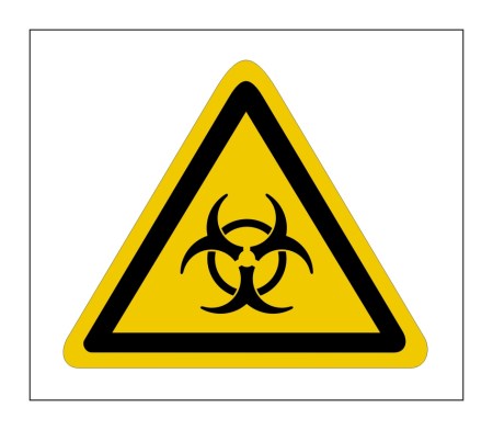 Hinweiß Aufkleber Biohazard Warnaufkleber Bio Gefahr Sticker ab 5cm Uv fest 