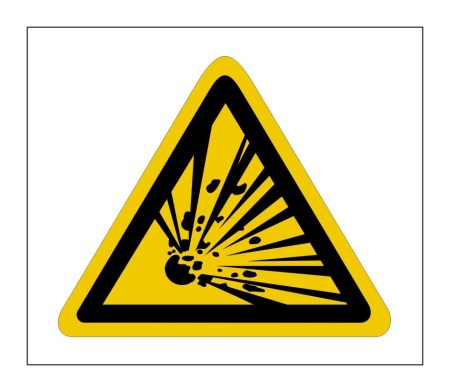 Aufkleber und Dekore - Hinweis und Verbotsaufkleber - Schilder Shop - Schilder und Werbeplanen - Schilder Sicherheits,- Gefahren,- Warnhinweise - Sicherheits Schilder,- Warnhinweise,- Gefahrenschutz - Gefahrenhinweis Schild, Warnaufkleber vor Explosionsg