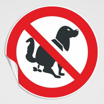 Verboten - kein Hundeklo! Schild, Hundekotschild