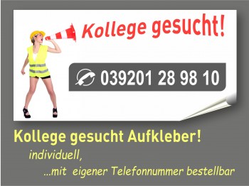 Kollege gesucht Aufkleber 