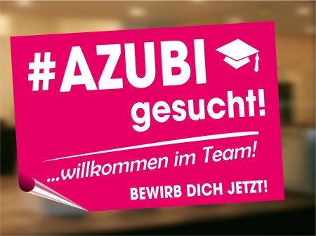 weitere Druckartikel - AZUBI gesucht Aufkleber