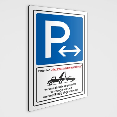 Patientenparkplatz Schild, als Parkschild oder als