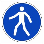 Aufkleber und Dekore - Hinweis und Verbotsaufkleber - Schilder Shop - Schilder und Werbeplanen - Schilder Sicherheits,- Gefahren,- Warnhinweise - Sicherheits Schilder,- Warnhinweise,- Gefahrenschutz - Gebotszeichen, Fußgängerweg, Fußgängerüberweg