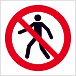 Aufkleber und Dekore - Hinweis und Verbotsaufkleber - Schilder Shop - Schilder und Werbeplanen - Schilder Sicherheits,- Gefahren,- Warnhinweise - Sicherheits Schilder,- Warnhinweise,- Gefahrenschutz - Verbotszeichen, Fußgänger verboten, kein Fußweg