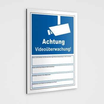 Videoüberwachung Schild nach Art.13 DSGVO Hinweispflichten der Datenschutzgrundverordnung