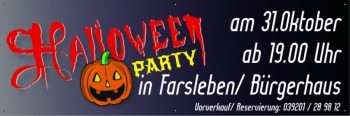 Werbetransparent Halloween Party