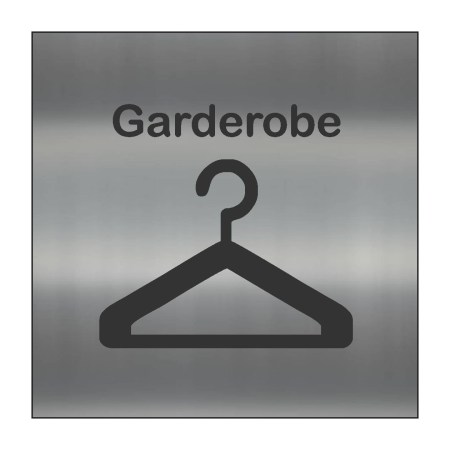 Aufkleber und Dekore - Hinweis und Verbotsaufkleber - Schilder Shop - Schilder und Werbeplanen - Schilder für Gastronomie, Hotels und Einzelhandel - Schilder für Gastronomie, Hotels und Einzelhandel - Hinweisschilder! Garderobenhaken Schild alu gebürstet