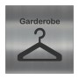 Aufkleber und Dekore - Hinweis und Verbotsaufkleber - Schilder Shop - Schilder und Werbeplanen - Schilder für Gastronomie, Hotels und Einzelhandel - Schilder für Gastronomie, Hotels und Einzelhandel - Hinweisschilder! Garderobenhaken Schild alu gebürstet