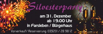 Werbebanner Silvesterparty