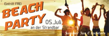 Werbetransparent BEACH-Party