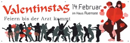 individualisierbare Designvorlagen für Veranstaltungsbanner - Werbebanner Valentinstag Party