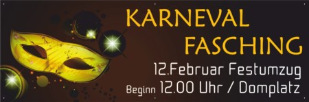 individualisierbare Designvorlagen für Veranstaltungsbanner - Werbeplane Karneval Fasching