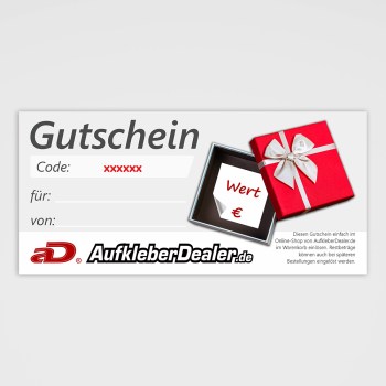 Geschenkgutschein - www.AufkleberDealer.de