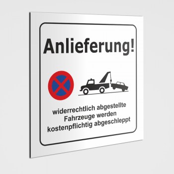 Hinweisschilder! Schild Anlieferung, PARKEN VERBOTEN! Aufkleber 