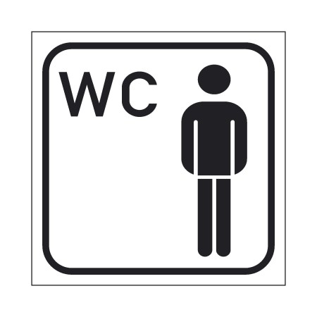 Aufkleber und Etiketten Shop - Schilder Shop - Schilder und Magnetfolien - Schilder für Gewerbe/Unternehmen - Türaufkleber - Wegweiser für WC, Umkleiden und Duschen - Türschilder - Wegweiser für WC, Umkleiden und Duschen - WC Hinweisschild, Herren WC Pik