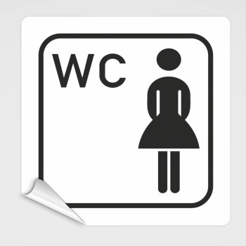 Aufkleber TOILETTEN  WC Hinweis-Schild Geschäft Büro Gaststätte selbstklebend 