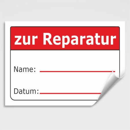 Prüfplaketten und Aufkleber zur Qualitätssicherung - Aufkleber und Prüfetiketten zur Qualitätskontrolle - Aufkleber zur Reparatur