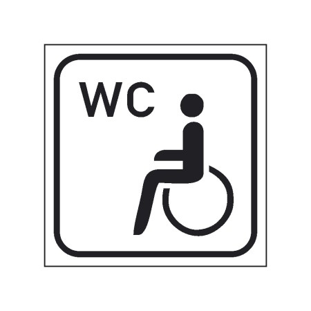 Hinweisschild Behinderten WC Toilette Rollstuhl Aufkleber Zeichen 