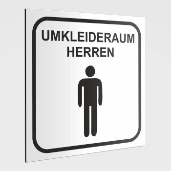 Schrift-Aufkleber Herren Umkleide o. WC im