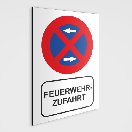 Feuerwehrzufahrt Schild