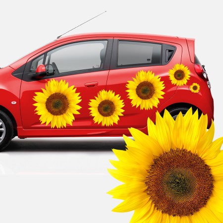 Auto-Anhänger, niedliche gelbe Sonnenblume, Auto-Innendekoration