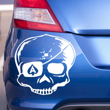 KLEBEKÖNIG - Totenkopf Autoaufkleber - Totenschädel Skull Skelett Rock n  Roll Auto-Aufkleber Heckscheibe Auto Aufkleber Motorhaube Sticker  Heckscheibe Tuning 55x30 cm: : Auto & Motorrad