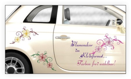 Aufkleber und Dekore - Autoaufkleber - Autoaufkleber Blumen - Autoaufkleber Blumenranke 