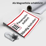 Aufkleber und Dekore - Hinweis und Verbotsaufkleber - Schilder Shop - Schilder und Werbeplanen - Schilder Brandschutz, Rettung und Fluchtwege - Aufkleber Brandschutz, Notausgang - Aufkleber - Feuerlöscher - Feuerwehrzufahrt Schild -  ständig freihalten!