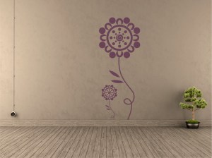 Schöner Wohnen - Wandaufkleber Wandtattoos - Blumen Ranken Ornamente - Wanddekoration idee