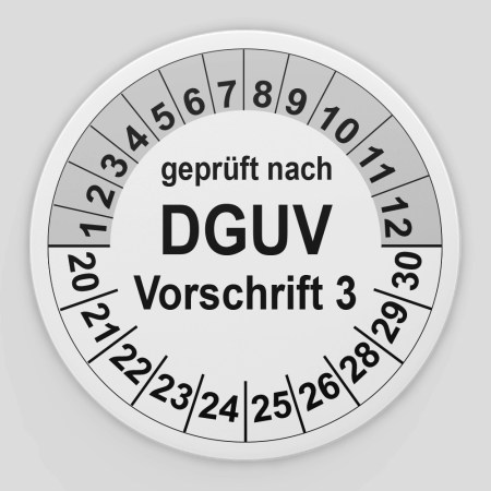 Prüfetiketten Dguv V3: Kennzeichnung Geprüfter Elektrischer Anlagen