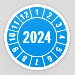 Prüfplaketten Prüfetiketten - Jahresprüfplaketten - Prüfplakette Jahresprüfplakette 2024