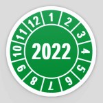 Prüfplaketten Prüfetiketten - Jahresprüfplaketten - Prüfplakette Jahresprüfplakette 2022