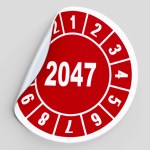Prüfplaketten Prüfetiketten - Jahresprüfplaketten - Prüfplakette Jahresprüfplakette 2047