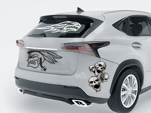 Totenköpfe, Sculls, Teufel Aufkleber