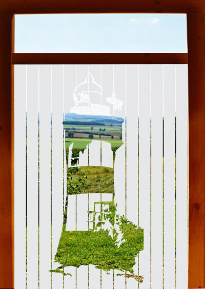 Blickschutz mit Folie Leuchtturm