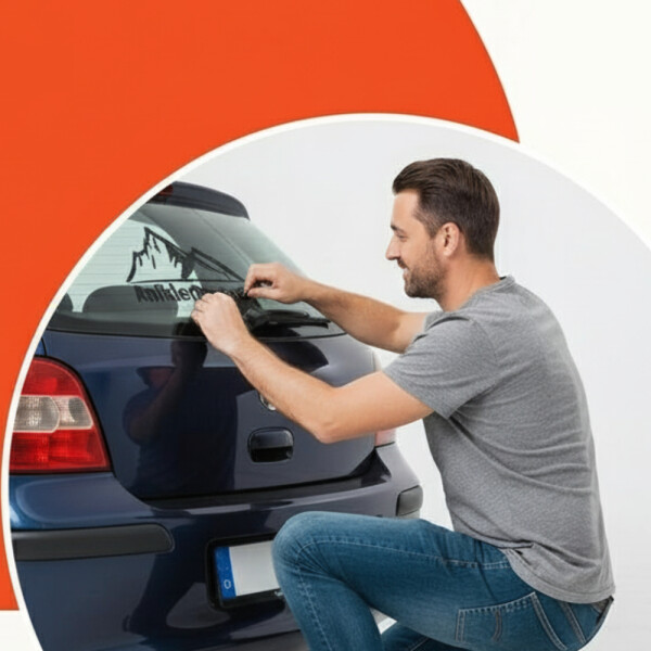 Heckscheibenaufkleber selber gestalten