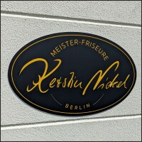 Schilder oval geschnitten