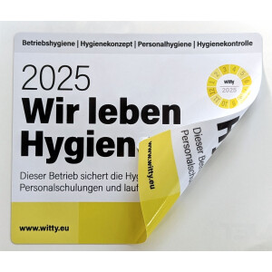 beidseitig bedruckte Aufkleber