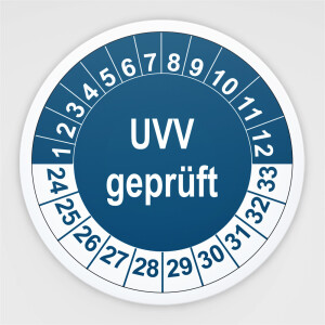 Pr&uuml;fplaketten UVV gepr&uuml;ft