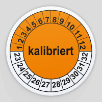 Prüfplaketten kalibriert