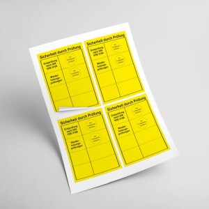 Grundplakette Erstpr&uuml;fung - Wiederholungspr&uuml;fung