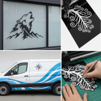 Aufkleber freistehend