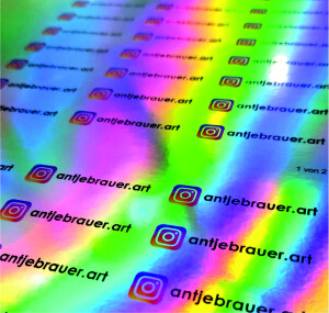 Aufkleber Hologrammfolie